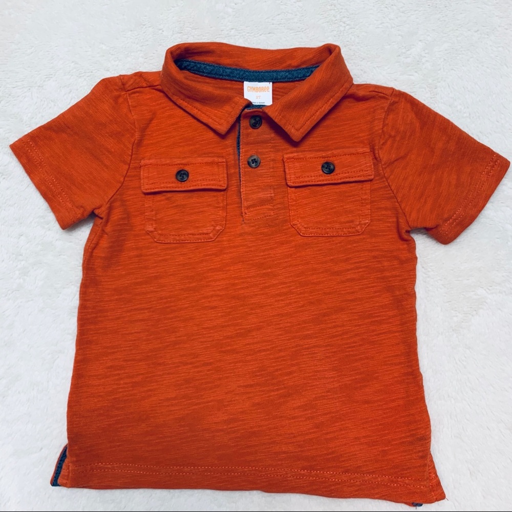 Gymboree 2T Boys Orange Polo Shirt